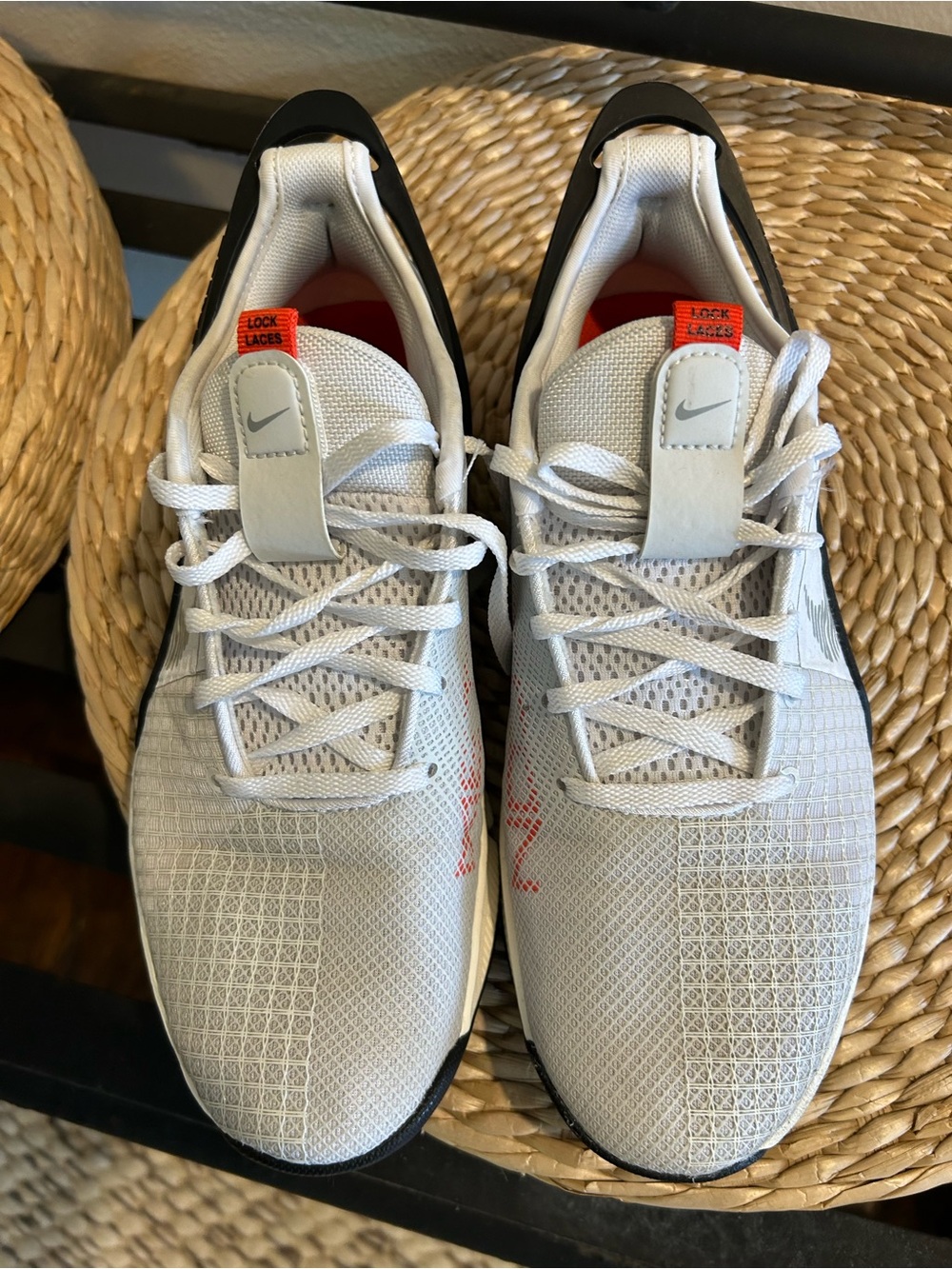 Nike Women’s Size 9 White Black Red Athletic Training Shoes DC3811-100